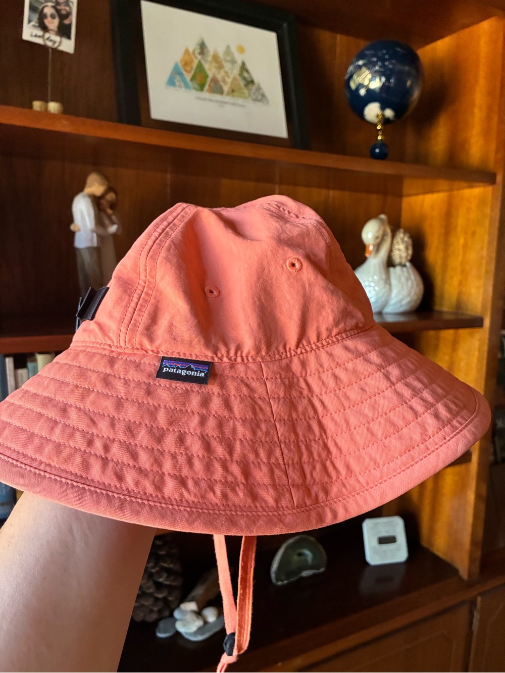 Patagonia Coral Bucket Hat with Chin Cord